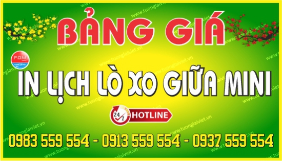 Bảng giá Lịch lò xo giữa Mini