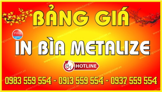 Bảng giá Bìa lịch gắn bloc Metalize