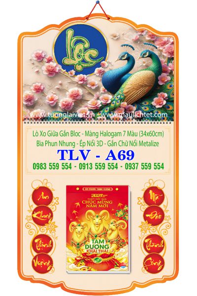 Bìa lịch gắn bloc rời Lộc Xuân