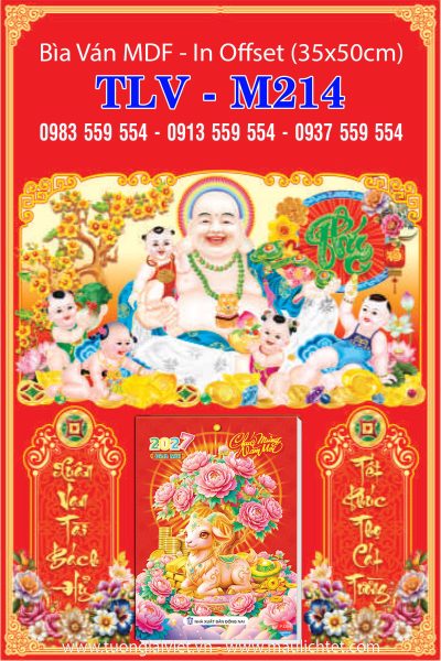 Bìa lịch trung Phật Di Lặc