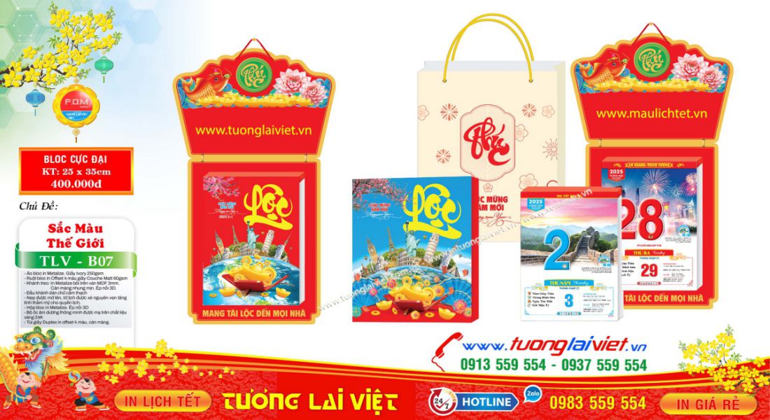 In lịch bloc tại tphcm