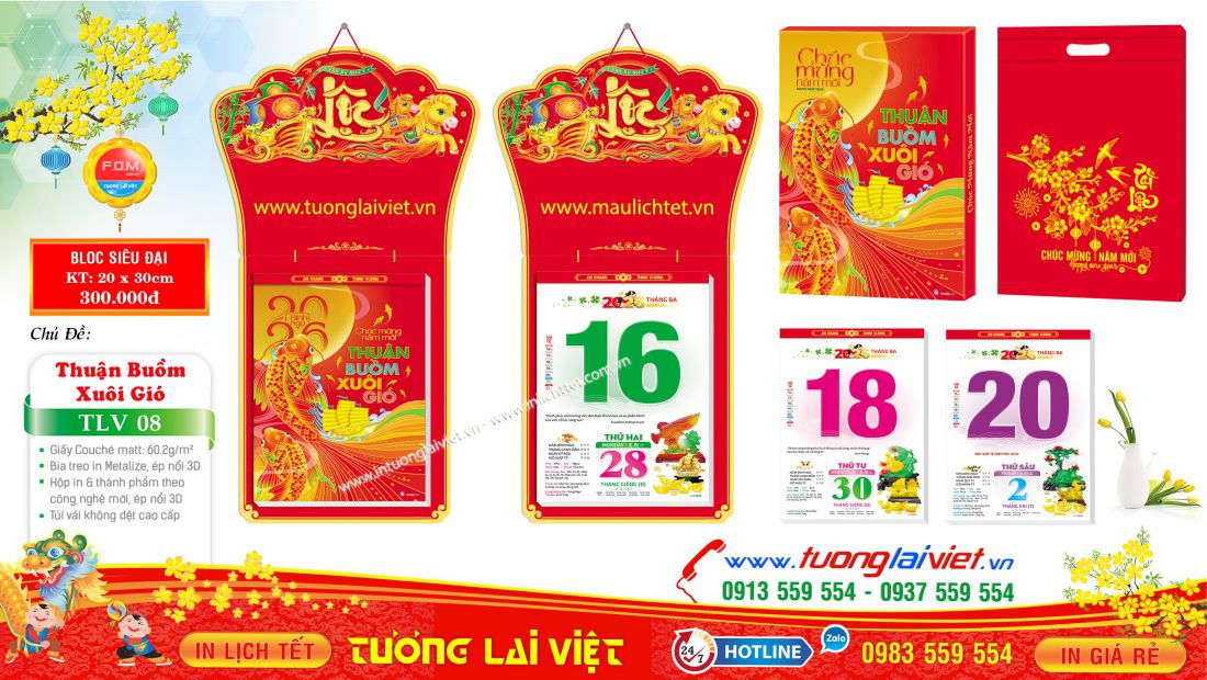 In Lịch Tết Doanh Nghiệp