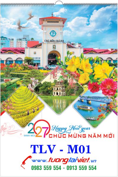 In lịch lò xo 7 tờ Cảnh Đẹp Quê Hương