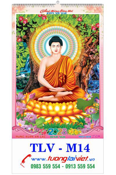 In lịch lò xo 7 tờ Lịch Phật
