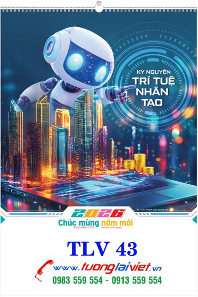 In lịch lò xo 7 tờ Trí tuệ nhân tạo