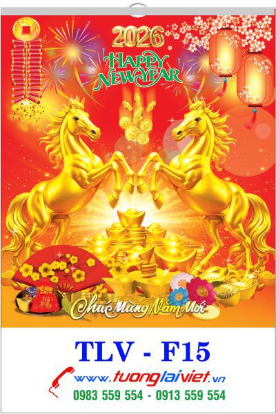 In lịch nẹp thiếc 7 tờ Xuân thịnh vượng