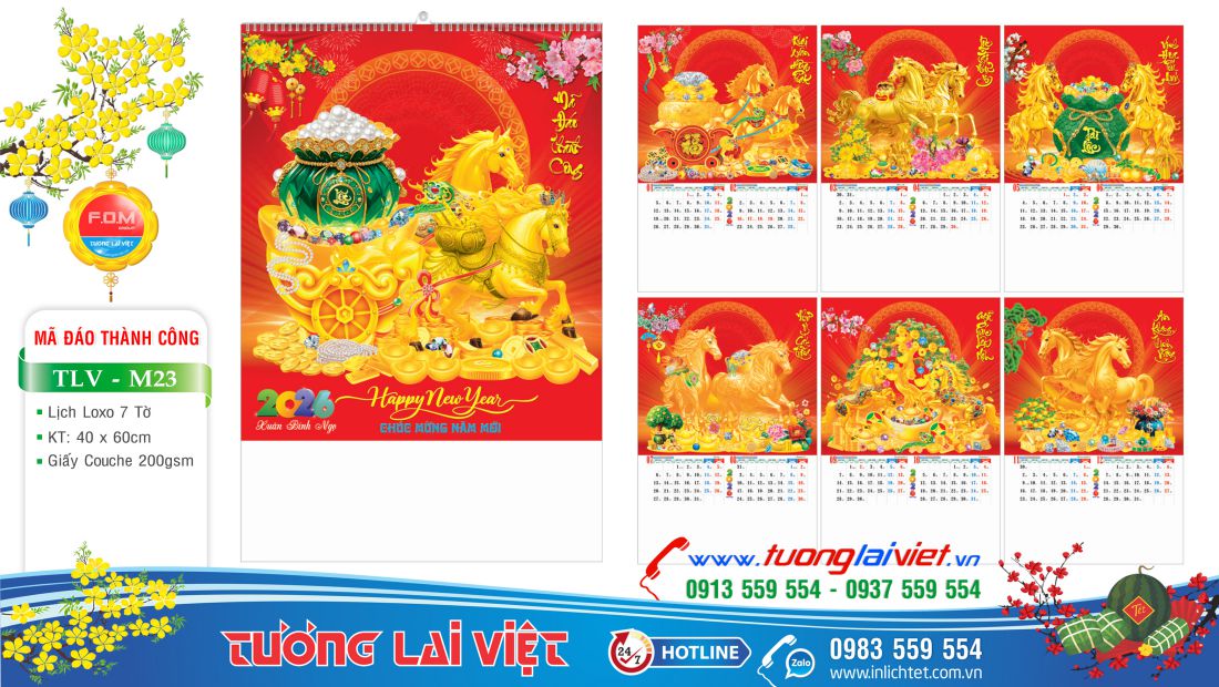 In Lịch Tết Bính Ngọ 2026