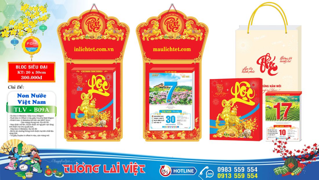 Lịch bloc 20x30 Danh Lam Thắng Cảnh
