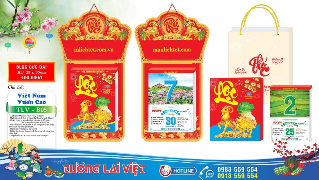 Lịch Bloc 25x35 Cảnh Đẹp Việt Nam