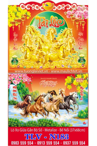 Lịch lò xo giữa 13 tờ Tài Lộc