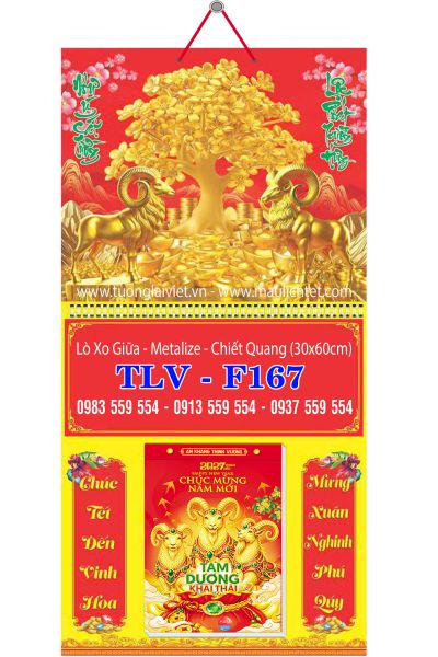 Lịch lò xo giữa mini Con Giáp Tài Lộc