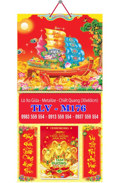 Lịch lò xo giữa mini Khai Xuân Đại Cát