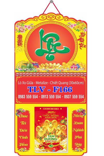 Lịch lò xo giữa mini Lộc Khai Xuân