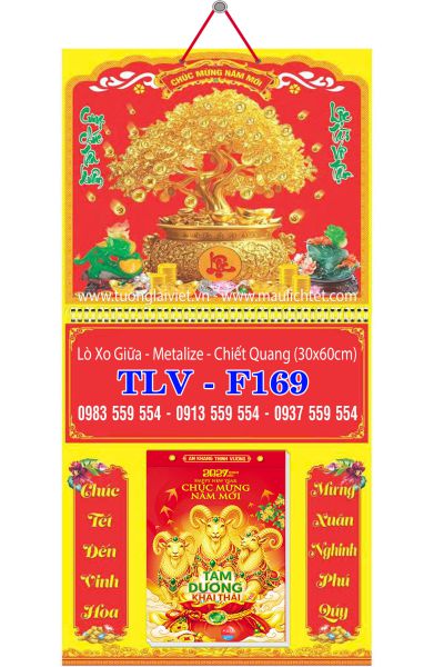 Lịch lò xo giữa mini Xuân Phát Tài