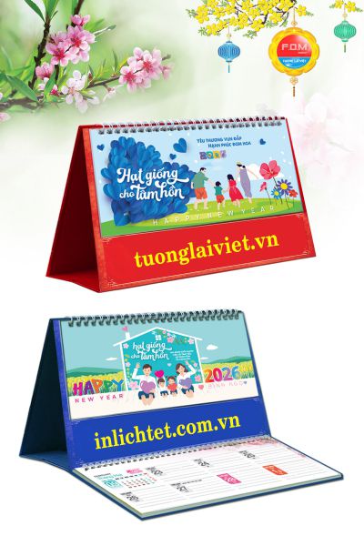 Mẫu lịch tết để bàn Ký ức tuổi thơ