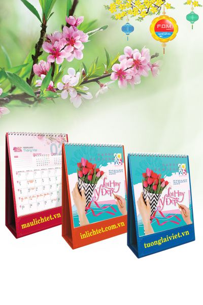 Mẫu lịch tết để bàn Lời hay ý đẹp