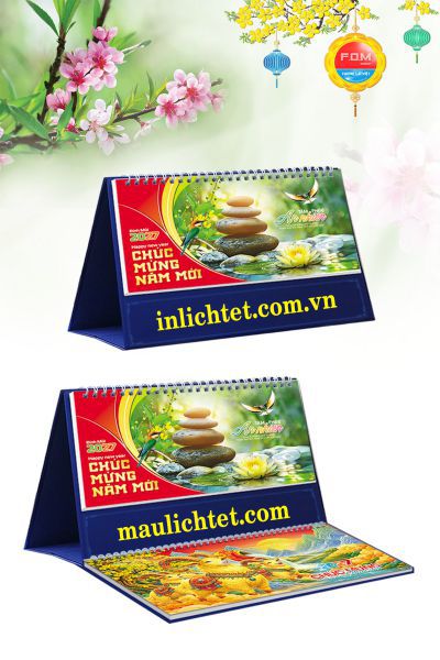 Mẫu lịch tết để bàn Sống Đẹp Mỗi Ngày