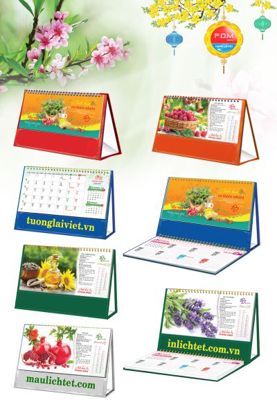 Mẫu lịch tết để bàn Sức Khoẻ Mỗi Ngày