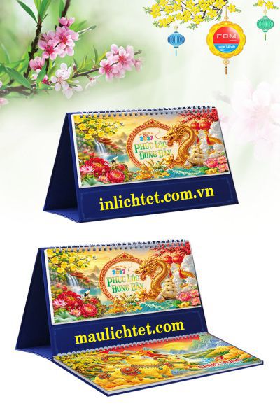 Mẫu lịch để bàn Tết Đong Đầy