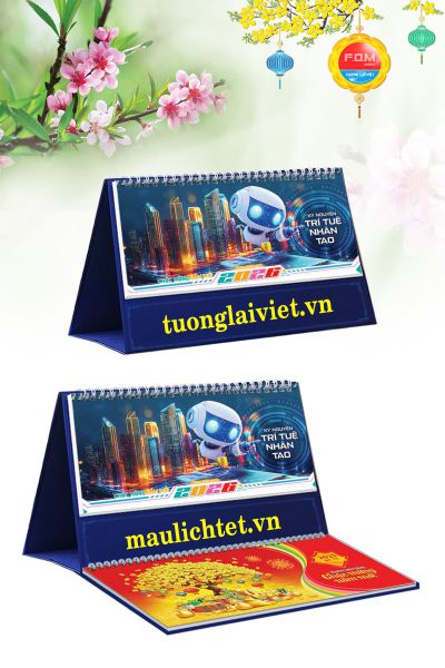 Mẫu lịch tết để bàn Trí tuệ nhân tạo