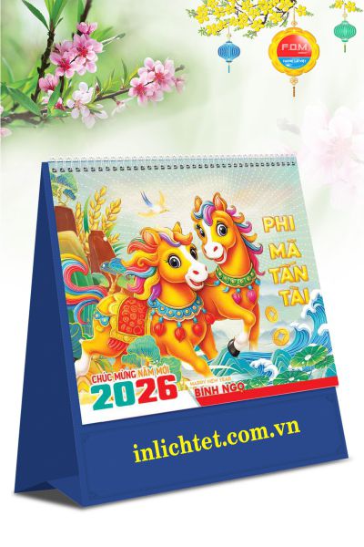 Mẫu lịch tết để bàn Xuân phát tài