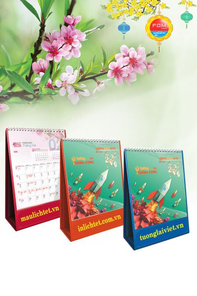 Mẫu lịch tết để bàn Ý tưởng tạo thành công