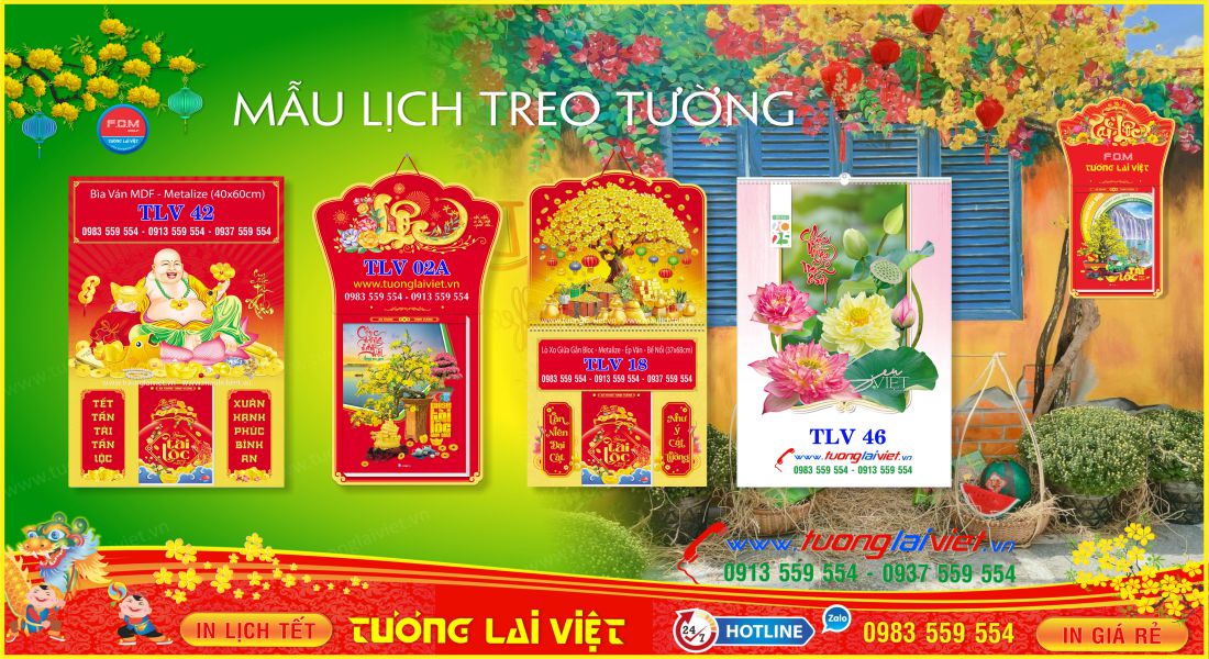 Mẫu lịch treo tường